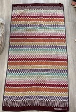 Missoni Home 100% Cotton Beach Towel Rufus Rainbow ZigZag Stripes Chevron EUC picture