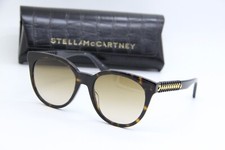 NEW STELLA MCCARTNEY SC40037I 52F HAVANA GOLD AUTHENTIC SUNGLASSES W CASE 54-18 picture