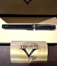 VISCONTI WALL STREET CELLULOID ROLLERBALL-BLUE ORIGINAL BOX AND PAPERS picture