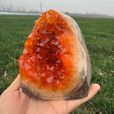 3LB  citrine geode quartz cluster crystal specimen Healing random 1pc picture