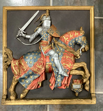 Franklin Mint Medieval Knights Edward III Framed Relief Sculpture Bill Mack 1991 picture
