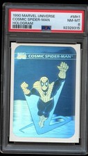1990 Marvel Universe Cosmic Spider-Man Hologram PSA 8 picture