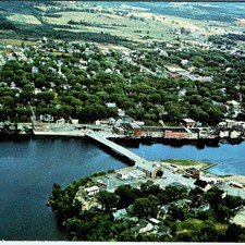 c1970s Calais ME St Stephen NB International Bridge Aerial Photo Card Phillips picture