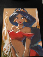 Princess Jasmine Art Print Signed 8.5x11 | Art by Keyeske picture