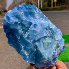 2.32LB Natural Blue celestine celestite Cluster Rough Crystal gemstone mineral picture