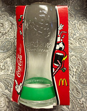 Coca-Cola UEFA EURO 2012 Poland-Ukraine Clear Glass w/ Green Base in Box picture