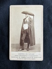 GREAT Costumes Des Pays-Bas Undertaker of Amsterdam Holland, circa 1883 CDV picture