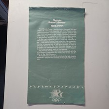 Olympic Poster Calendar 1983 & 1984 Collectible Vintage Sports Art Wall Decor picture
