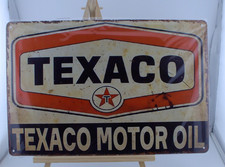 Texaco Motor Oil Metal Sign 12x8 Vintage Style Gas Station Garage Wall Decor picture