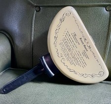Vintage Folding Omelet Pan Cream Enamel Hinged French Omelette Recipe Graphic picture