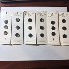 Vintage Le Chic Antique Gold Round Swirl Shank Metal Sewing Buttons 16mm 18ct picture