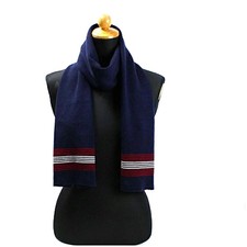 BALLY Navy Knit Scarf 146cm Used A Rank Unisex Winter Accessories (Ages 14+) picture