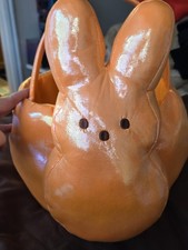 Peeps Plush 3-D Bunny Rabbit Easter Basket Rainbow Soft NWT 12” NEW picture