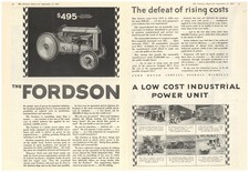 1927 Fordson Tractors 2 Sep. Pg. Ad: The Defeat of Rising Costs picture