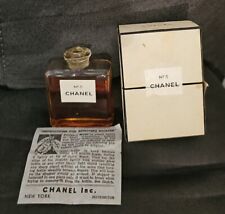 Chanel No 5 Perfume 1 oz Vintage Stopper Broken Stuck Around 70% Full picture