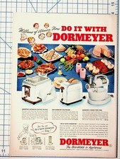Vintage 1940s-50s Dormeyer Kitchen Appliances Ad Magazine Ephemera Chicago picture