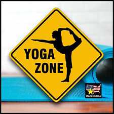 YOGA ZONE - Inspirational Fitness Sign - Aluminum - Pilates - Fun Excercise Gift picture