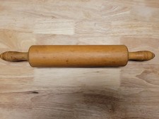 Antique 1940s Munising Wood Products Company Hard Rock Maple Rolling Pin picture