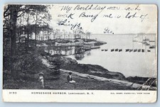 1905 Larchmont New York Vintage Postcard Horseshoe Harbor Exterior View Posted picture