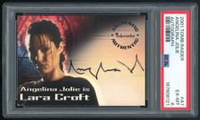 ANGELINA JOLIE AS LARA CROFT 2001 INKWORKS TOMB RAIDER AUTHENTIC AUTO PSA 6 #A1 picture