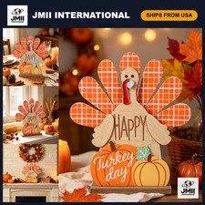 Thanksgiving Table Decorations - Wooden Turkey Fall Centerpiece for Home Decor picture