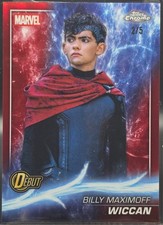 2025 Topps Chrome Marvel Studios Billy Maximoff Wiccan Red Refractor 2/5 picture