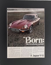 1972 Jaguar V-12, vintage, original print ad, automobile, sports car, picture