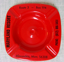Vintage Maryland Resort Alexandria Minnesota Ashtray Unused picture