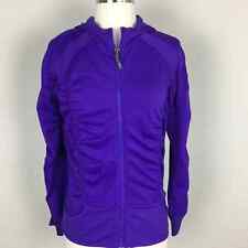 Athleta Purple Ruched Zip Jacket Small picture