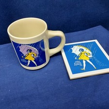 Vintage Collector's Morton's Salt 150th Anniversary-1968 Era Mug/ Coaster Set  picture