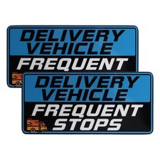 2 Pack 9x4 Inch Delivery Driver Car Magnets Weatherproof Reflective Safety Signs picture
