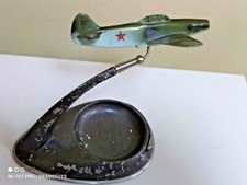 VINTAGE AIRPLANE YAK-3 ASHTRAY SOVIET USSR CCCP ЯКОВЛЕВ ЯК-3 AIRTRAY DESKTOP  picture