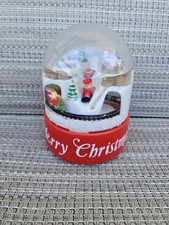 Vintage 1985 Merrilite Musical Snow Globe Animated Moving Train Village Working picture