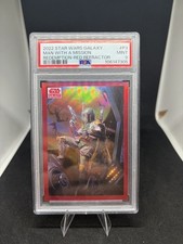 2022 Topps Chrome Star Wars Galaxy P3 Boba Fett Red Refractor /5 PSA 9 picture