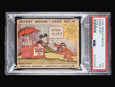 1935 R89 Mickey Mouse Gum Card #37 - ULTRA RARE - PSA 5 - Soda Pup picture
