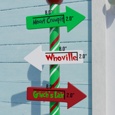 Sets of 3 Whoville vinyl decals for DIY signs, 8