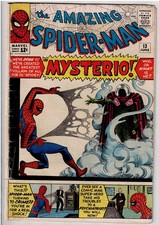 AMAZING SPIDER-MAN #13 (1964) COVER ATTACHED COMPLETE  1ST APP MYSTERIO picture