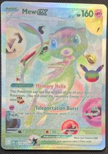 Mew ex 158/128 30th Anniversary Futuristic Rare Full Art Holo Pokémon TCG picture