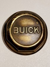 ANTIQUE BUICK BRASS DUST COVER/HUB CAP--1920'S picture