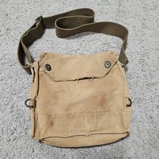 ORIGINAL WWI WW1 US ARMY M1917 SBR GAS MASK CARRY BAG picture