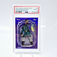 2024 Disney Topps Chrome Lt Mattias #160 PSA 10 Frozen Purple /199  picture