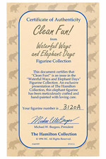 The Hamilton Collection Clean Fun Elephant Figurine Waterfall Ways picture