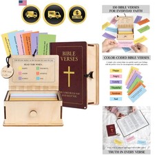 150 Pcs Christian Bible Verses Box, Easter Gifts for Catholic Men Women picture