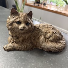 Antique Hubley #335 Cast Iron Doorstop: Persian Fireside Cat w/ OG Paint, c.1925 picture