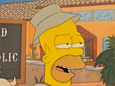 The Simpsons - HOMER Original Production Animation Cel with COA - FRAMED picture