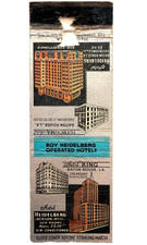 1940s Hotel Heidelberg Baton Rouge Jackson MS Matchbook Cover Nightclub Vintage picture