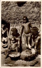 South Africa - Native Family - RPPC Real Photo Postcard picture