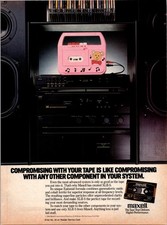 1988 • MAXELL Tape  Print Ad • Electronics Audio Pink kids boom box 80s GA.03 picture