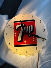 Working, Vintage,  Rare, 7up Bottle Cap Electric Clock , 1950’s, Made In USA picture
