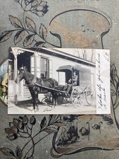 Antique SC SHEPPARD General Store Horse Drawn Delivery Quinton Nj RPPC Photo picture